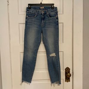MOTHER Size 28 Ankle Frayed Jeans